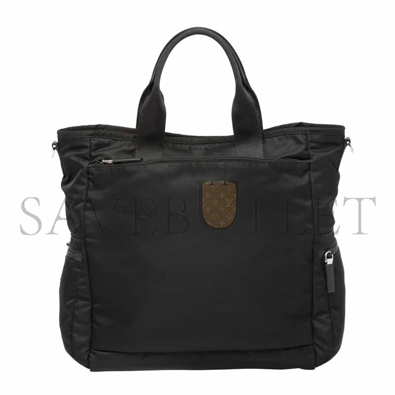 PRADA BLACK NYLON 2WAY SHOULDER TOTE HANDBAG 1BG040 (38*33*15cm) 